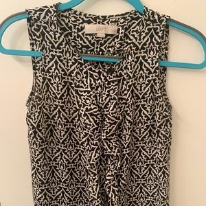 Ruffled Sleeveless Loft Blouse